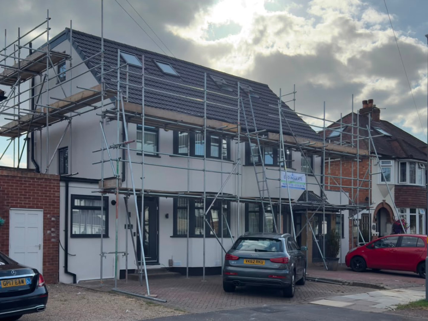 Scaffolded EWI job, Birmingham